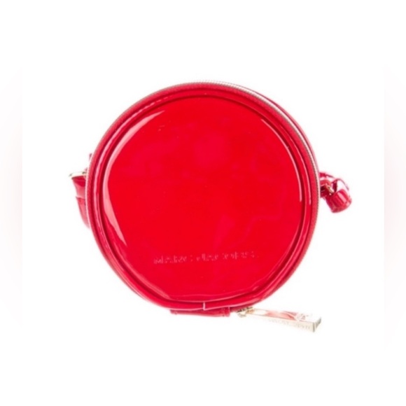 MARC JACOBS Mini 4" Red Patent Leather Crossbody Round Circle Canteen Bag NWT - Picture 3 of 12